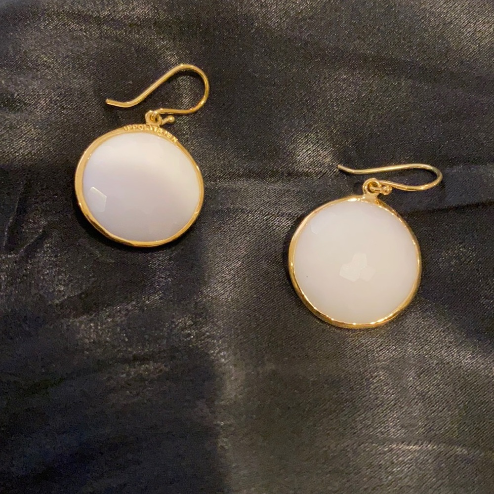💥2xHP💥 SOLD IPPOLITA LOLLIPOP 18K GOLD QUARTZ EARRINGS - Picture 4 of 16